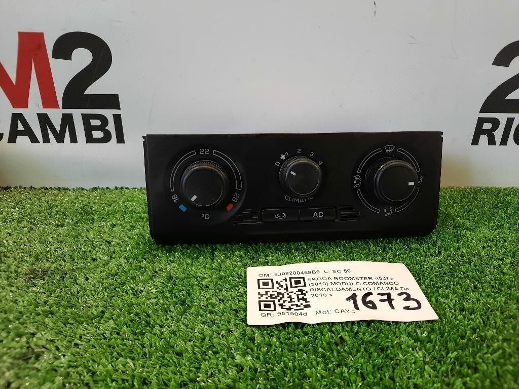Modulo Comando Riscaldamento Clima 5J08200459B9 Skoda Roomster 5J7 2010