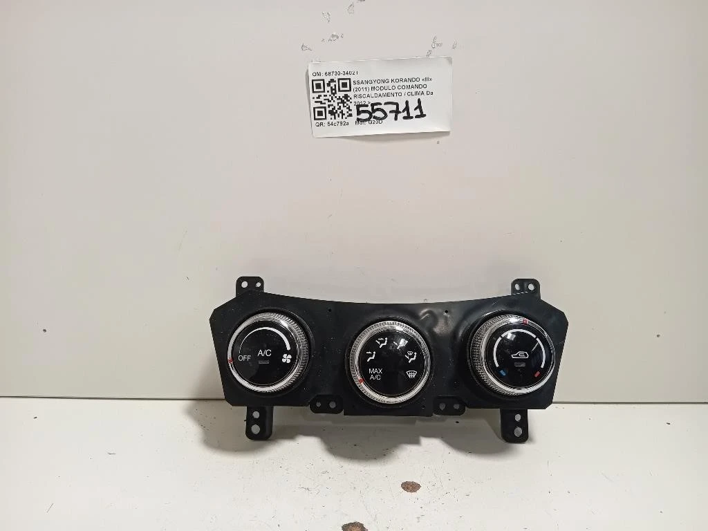 Modulo Comando Riscaldamento Clima 68730-34021 Ssangyong Korando III 2011