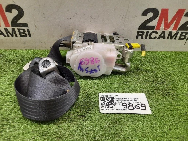 Cintura DI Sicurezza Sedile ANT DX 7321053140A1 Lexus Serie IS II 2006