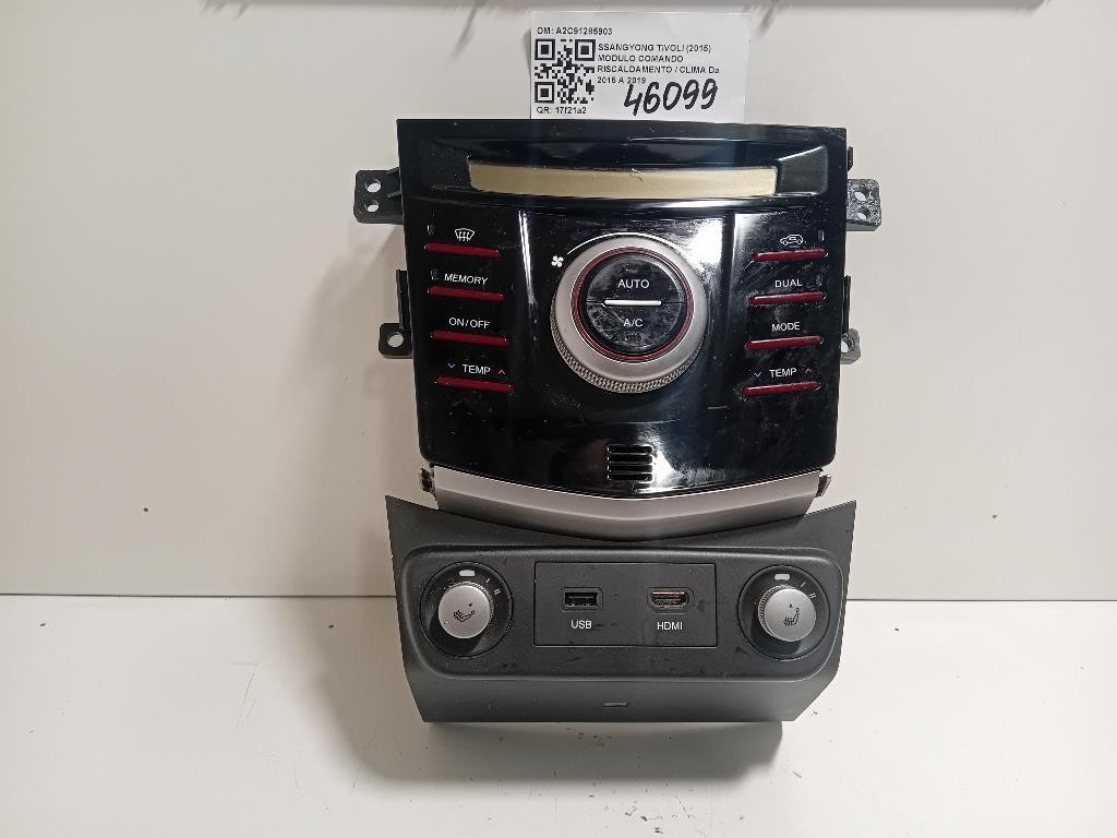 Modulo Comando Riscaldamento Clima A2C91285903 Ssangyong Tivoli 2015
