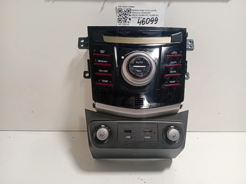 Modulo Comando Riscaldamento Clima A2C91285903 Ssangyong Tivoli 2015