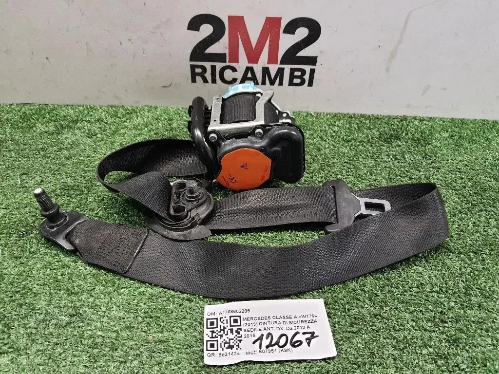 Cintura DI Sicurezza Sedile ANT DX A1768602285 Mercedes Classe A W176 2013