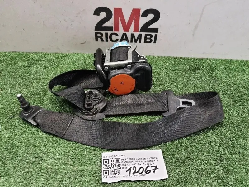 Cintura DI Sicurezza Sedile ANT DX A1768602285 Mercedes Classe A W176 2013