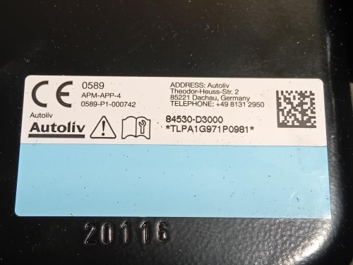 Air-bag Passeggero 845301J900 Hyundai I20 I 2009