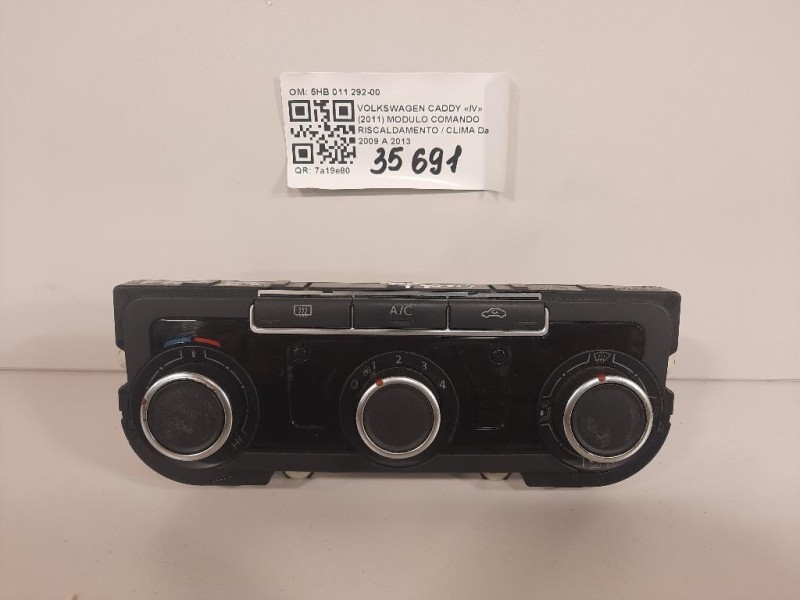 Modulo Comando Riscaldamento Clima 5HB 011 292-00 Volkswagen Caddy IV 2011