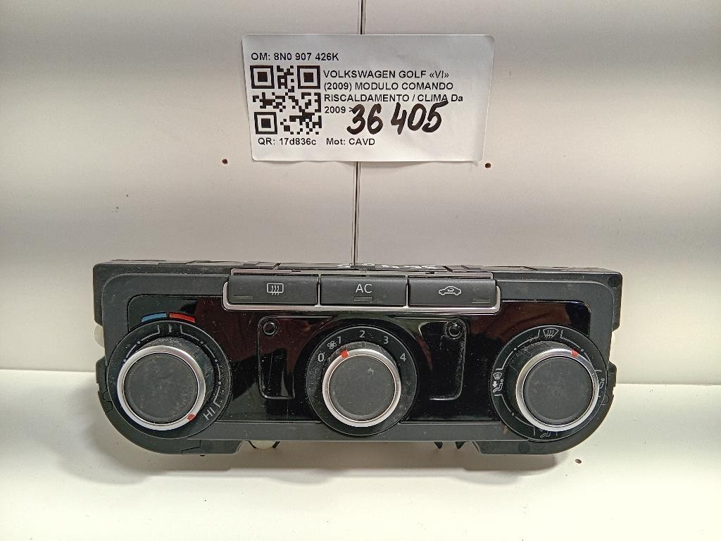 Modulo Comando Riscaldamento Clima 7N0907426K Volkswagen GOLF VI 2009