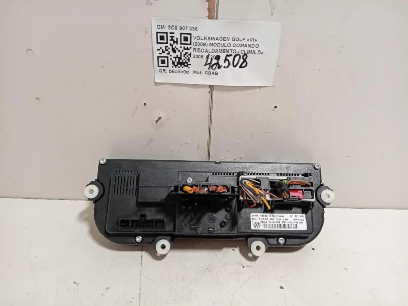 Modulo Comando Riscaldamento Clima 3C8907336 5HB009751 Volkswagen GOLF VI 2009