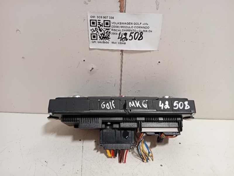 Modulo Comando Riscaldamento Clima 3C8907336 5HB009751 Volkswagen GOLF VI 2009