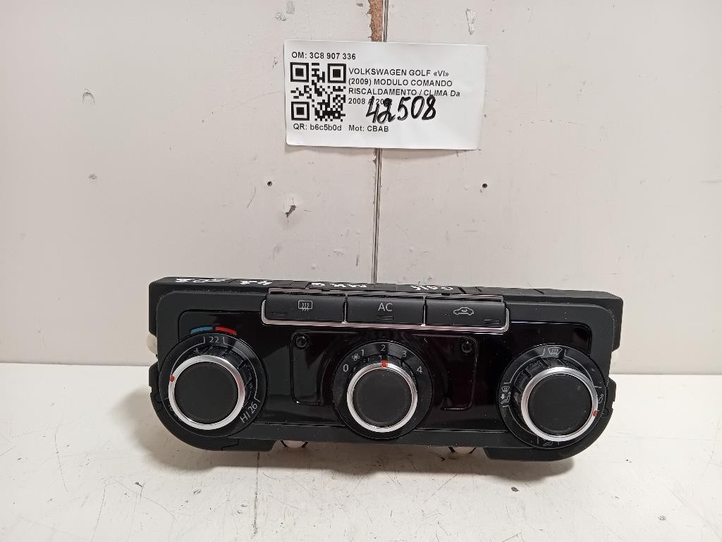 Modulo Comando Riscaldamento Clima 3C8907336 5HB009751 Volkswagen GOLF VI 2009