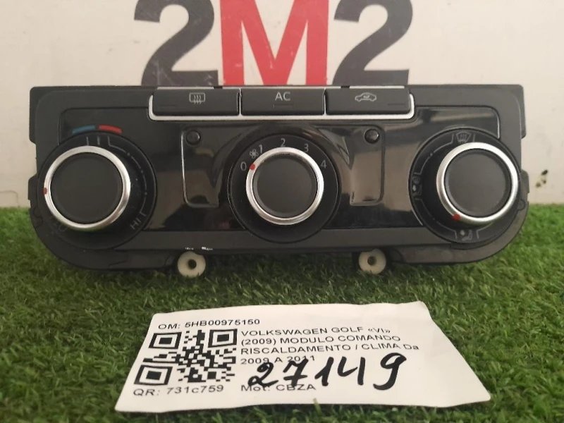 Modulo Comando Riscaldamento Clima 5HB00975150 Volkswagen GOLF VI 2009