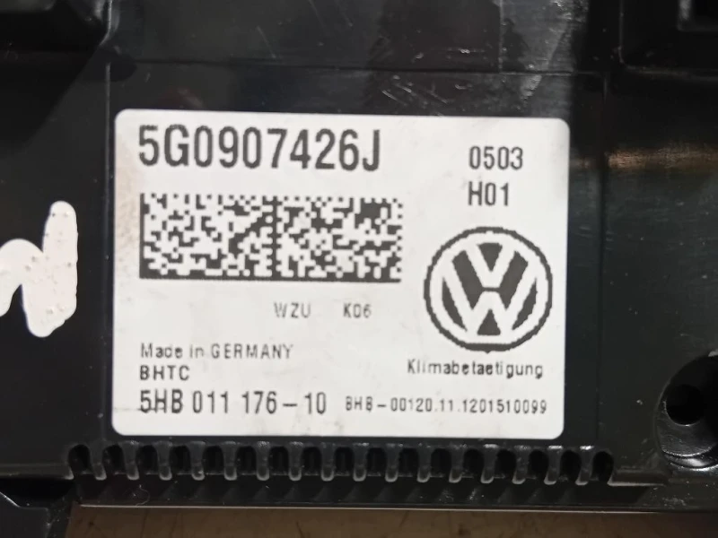 Modulo Comando Riscaldamento Clima 5G0 907 426 J 5G0907426J Volkswagen GOLF VII 2013