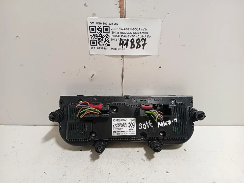 Modulo Comando Riscaldamento Clima 5G0907425AQ 5HB012665-50 Volkswagen GOLF VII 2013