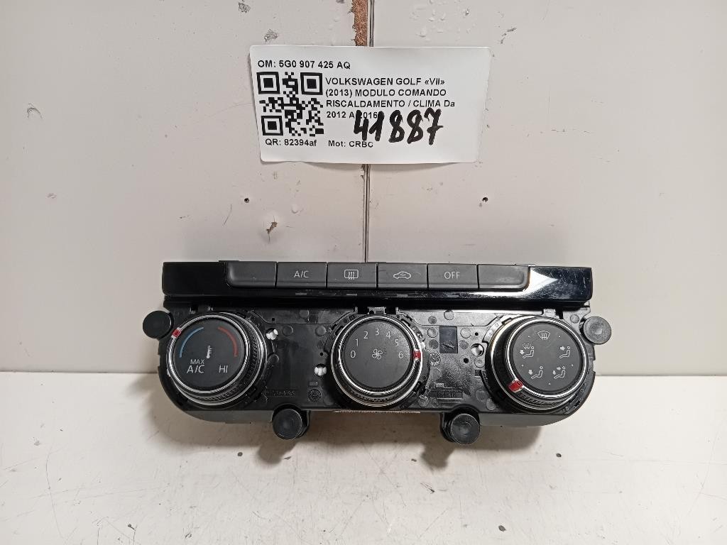 Modulo Comando Riscaldamento Clima 5G0907425AQ 5HB012665-50 Volkswagen GOLF VII 2013