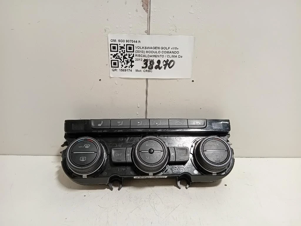 Modulo Comando Riscaldamento Clima 5G0907044R Volkswagen GOLF VII 2013