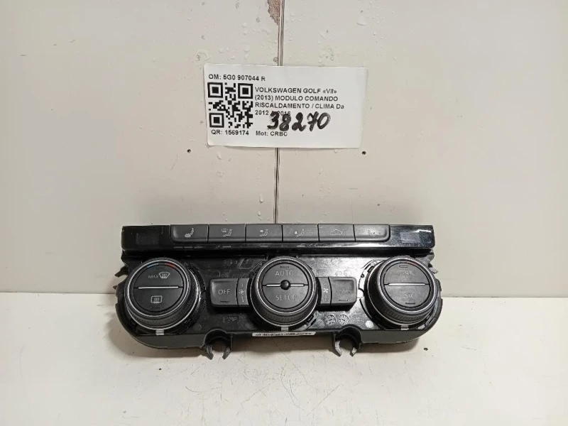Modulo Comando Riscaldamento Clima 5G0907044R Volkswagen GOLF VII 2013