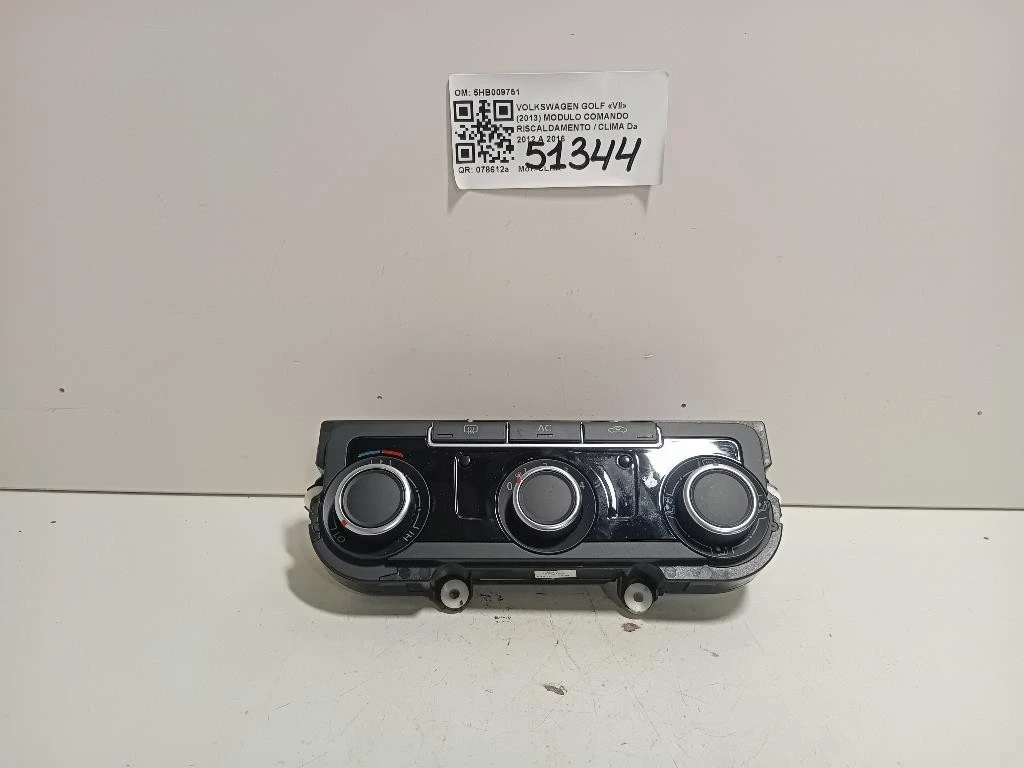 Modulo Comando Riscaldamento Clima 5HB009751 Volkswagen GOLF VII 2013