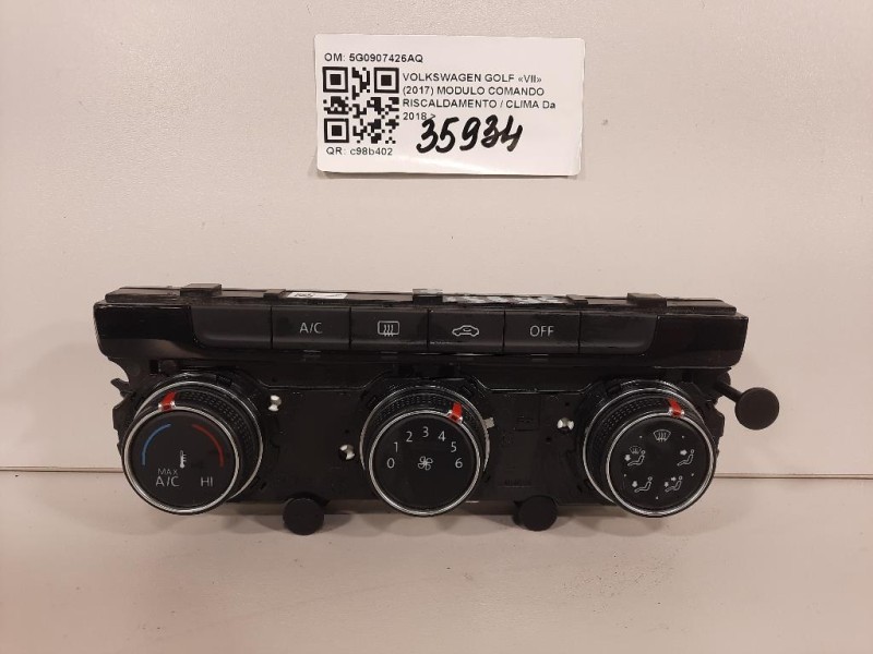 Modulo Comando Riscaldamento Clima 5G0907426AQ Volkswagen GOLF VII 2017