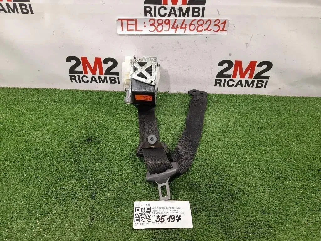 Cintura DI Sicurezza Sedile ANT DX 6122002 Mercedes Classe SLK R171 2004