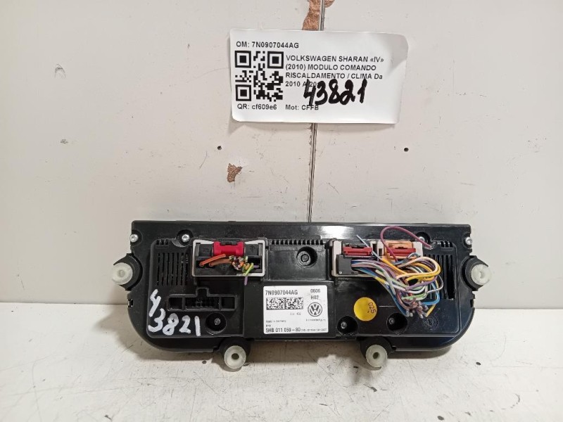 Modulo Comando Riscaldamento Clima 7N0907044AG Volkswagen Sharan IV 2010