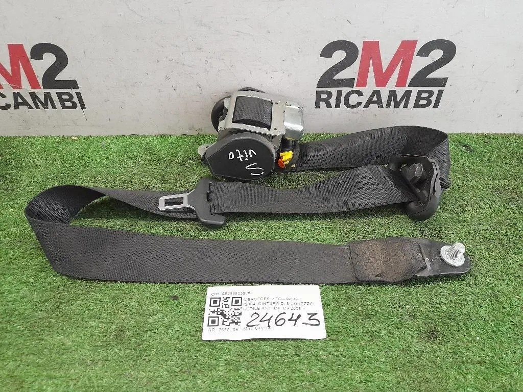 Cintura DI Sicurezza Sedile ANT DX A6398603985 Mercedes VITO W639 2004
