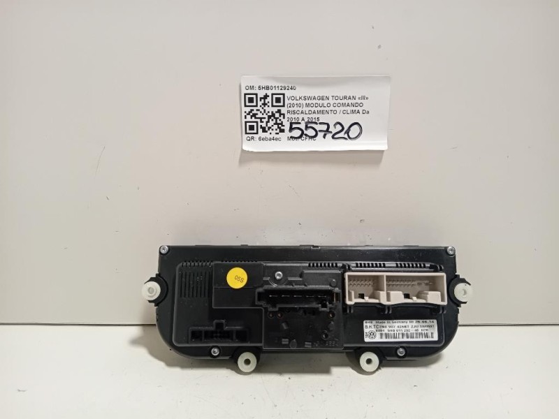 Modulo Comando Riscaldamento Clima 5HB01129240 Volkswagen Touran III 2010