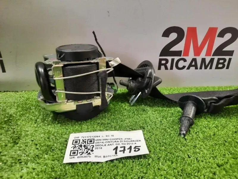 Cintura DI Sicurezza Sedile ANT DX 72117313284 Mini MINI Cooper F56 2014