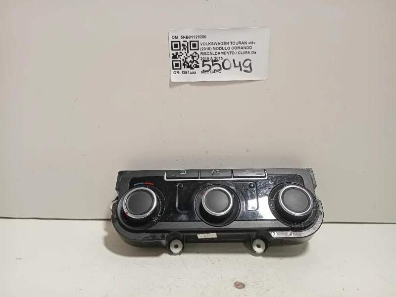 Modulo Comando Riscaldamento Clima 5HB01129200 Volkswagen Touran III 2010