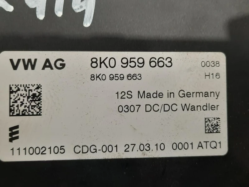 Modulo Convertitore DI Tensione 8K0 959 663 Audi A4 8EC 2005