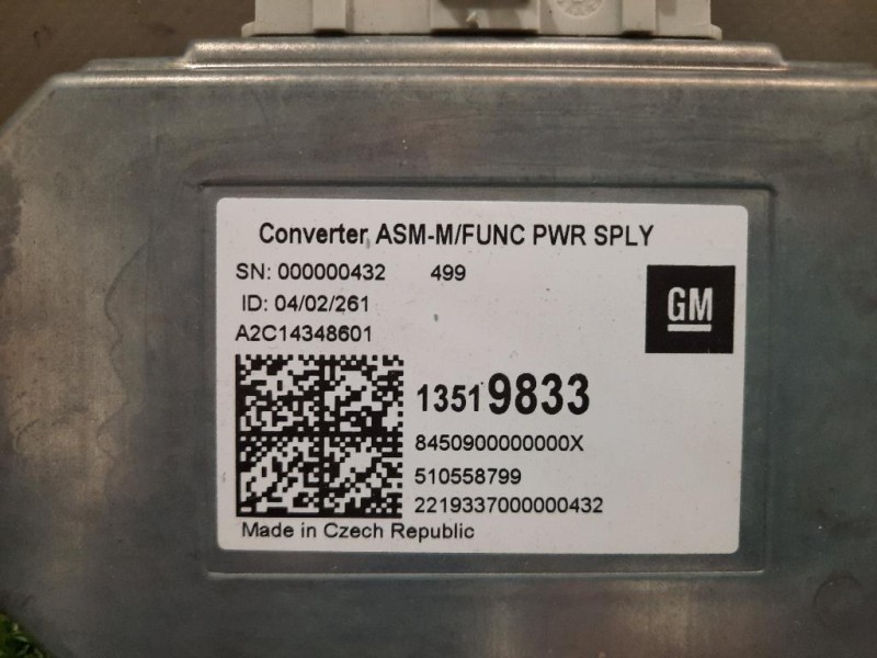 Modulo Convertitore DI Tensione 13519833 Opel Astra K 2019