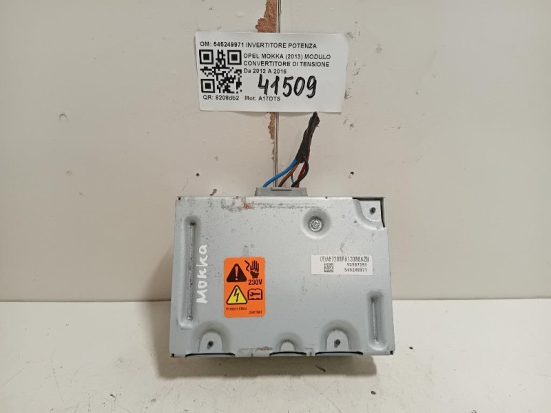 Modulo Convertitore DI Tensione 545249971 INVERTITORE POTENZA Opel Mokka 2013