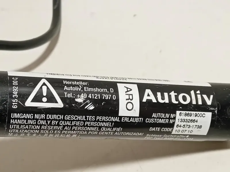 Cintura DI Sicurezza Sedile ANT DX 617023500 Opel Astra J 2010