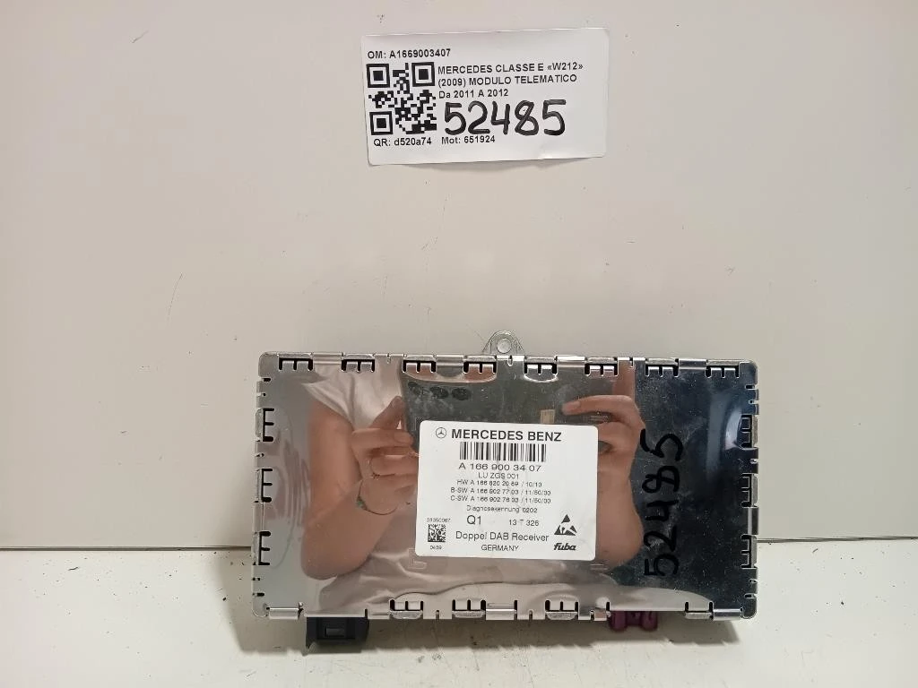 Modulo Telematico A1669003407 Mercedes Classe E W212 2009