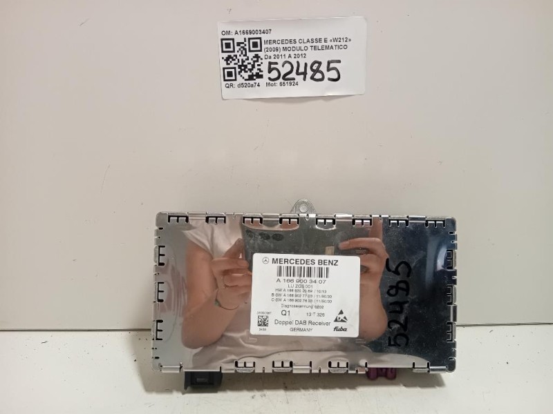 Modulo Telematico A1669003407 Mercedes Classe E W212 2009