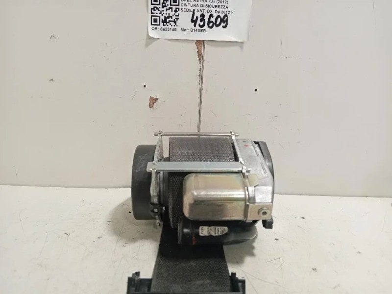 Cintura DI Sicurezza Sedile ANT DX 617023500 Opel Astra J 2012