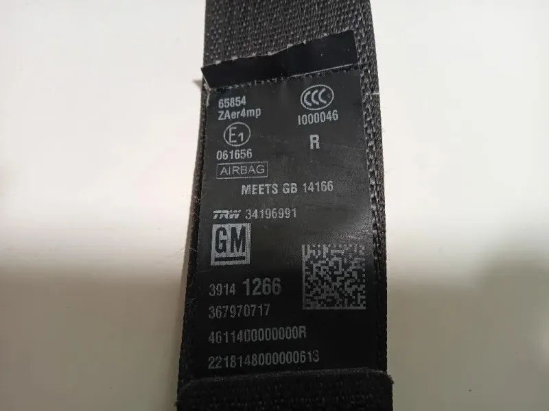 Cintura DI Sicurezza Sedile ANT DX 34230836A Opel Astra K 2016