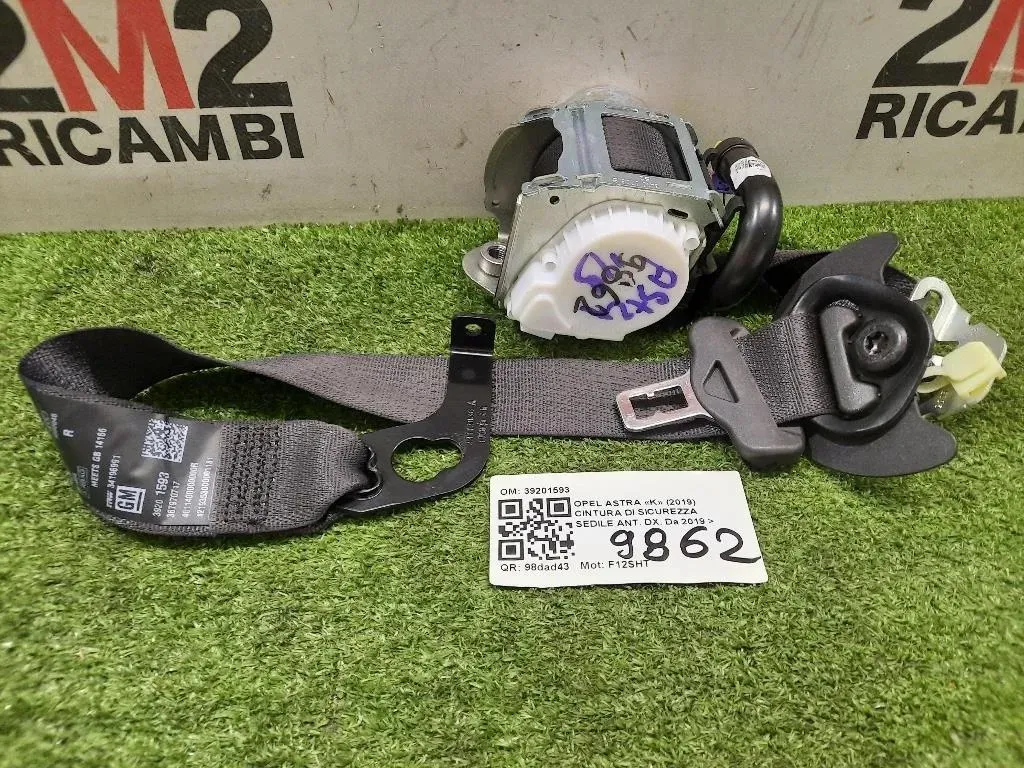 Cintura DI Sicurezza Sedile ANT DX 39201593 Opel Astra K 2019