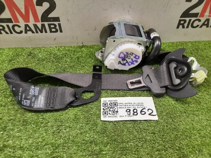 Cintura DI Sicurezza Sedile ANT DX 39201593 Opel Astra K 2019
