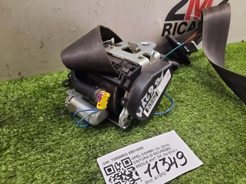 Cintura DI Sicurezza Sedile ANT DX 73556802 95514055 Opel Combo D 2012