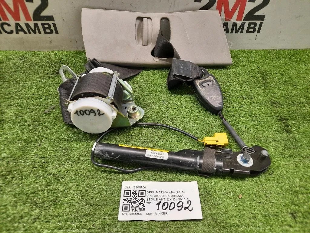 Cintura DI Sicurezza Sedile ANT DX 13305706 Opel Meriva B 2010
