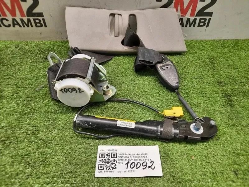 Cintura DI Sicurezza Sedile ANT DX 13305706 Opel Meriva B 2010