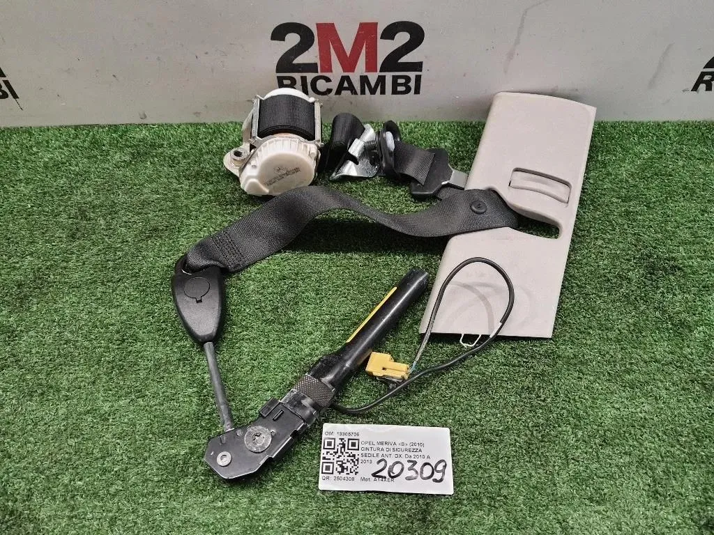 Cintura DI Sicurezza Sedile ANT DX 13305706 Opel Meriva B 2010