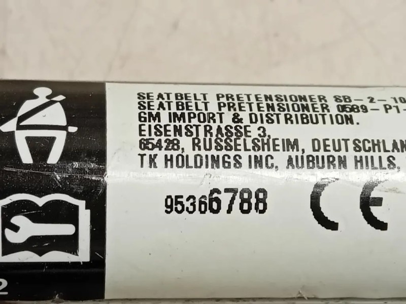 Cintura DI Sicurezza Sedile ANT DX 95366788 Opel Mokka 2013