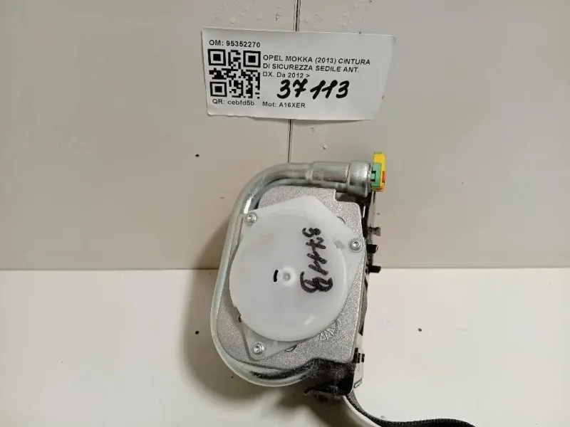 Cintura DI Sicurezza Sedile ANT DX 95352270 Opel Mokka 2013