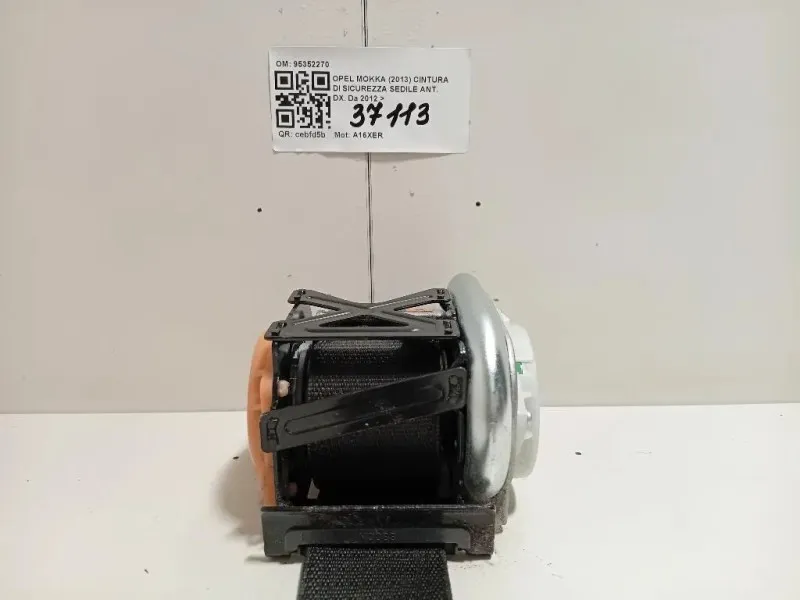 Cintura DI Sicurezza Sedile ANT DX 95352270 Opel Mokka 2013