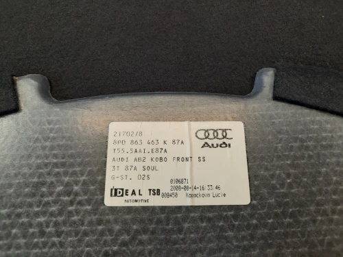 Moquette Pianale Bagagliaio 8P0863463K87A Audi A3 8P1 2010