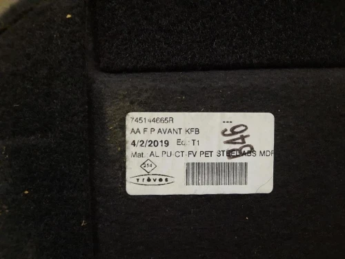 Moquette Pianale Bagagliaio POST 745144665R Renault Mégane IV SW 2016