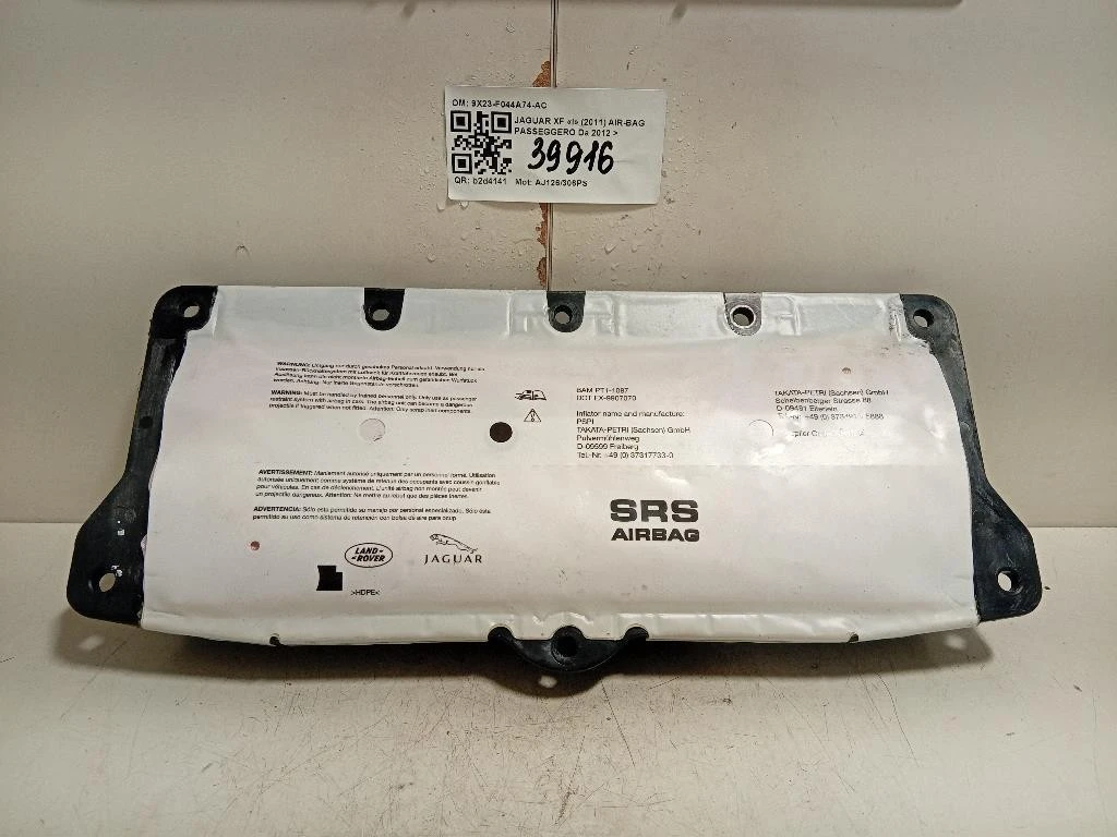 Air-bag Passeggero 9X23-F044A74-AC Jaguar XF I 2011