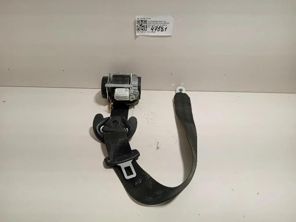 Cintura DI Sicurezza Sedile ANT DX 1K4 857 706 BF Volkswagen GOLF VI 2009