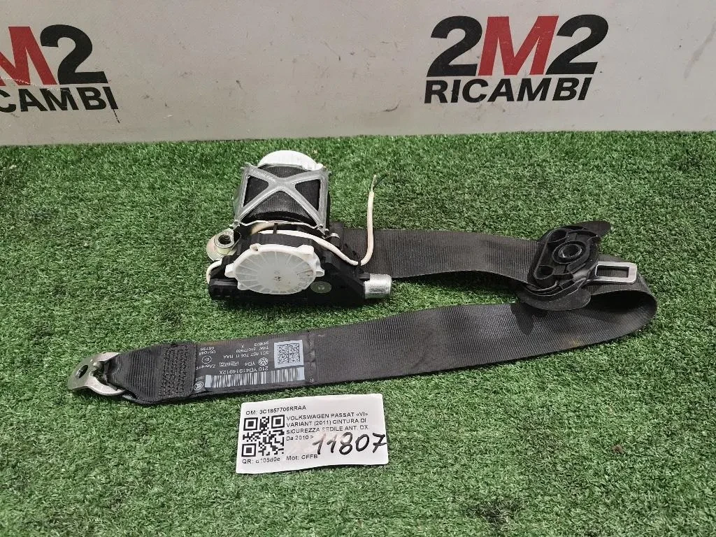 Cintura DI Sicurezza Sedile ANT DX 3C1857706RRAA Volkswagen Passat VI Variant 2011