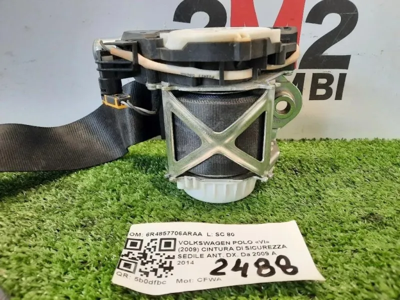 Cintura DI Sicurezza Sedile ANT DX 6R4857706ARAA Volkswagen POLO VI 2009